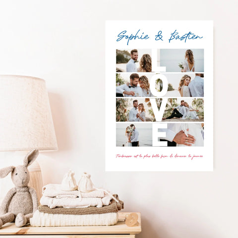 Affiche Personnalisée Couple Photo Love