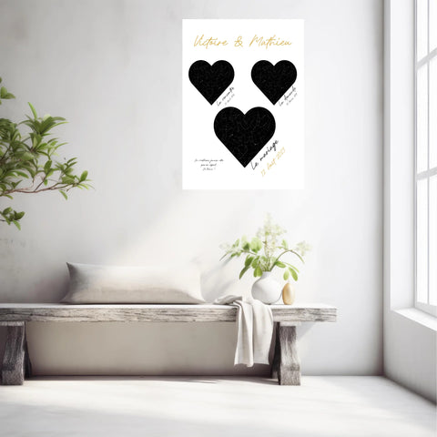 Cadre Personnalisé Couple Mariage Carte Ciel