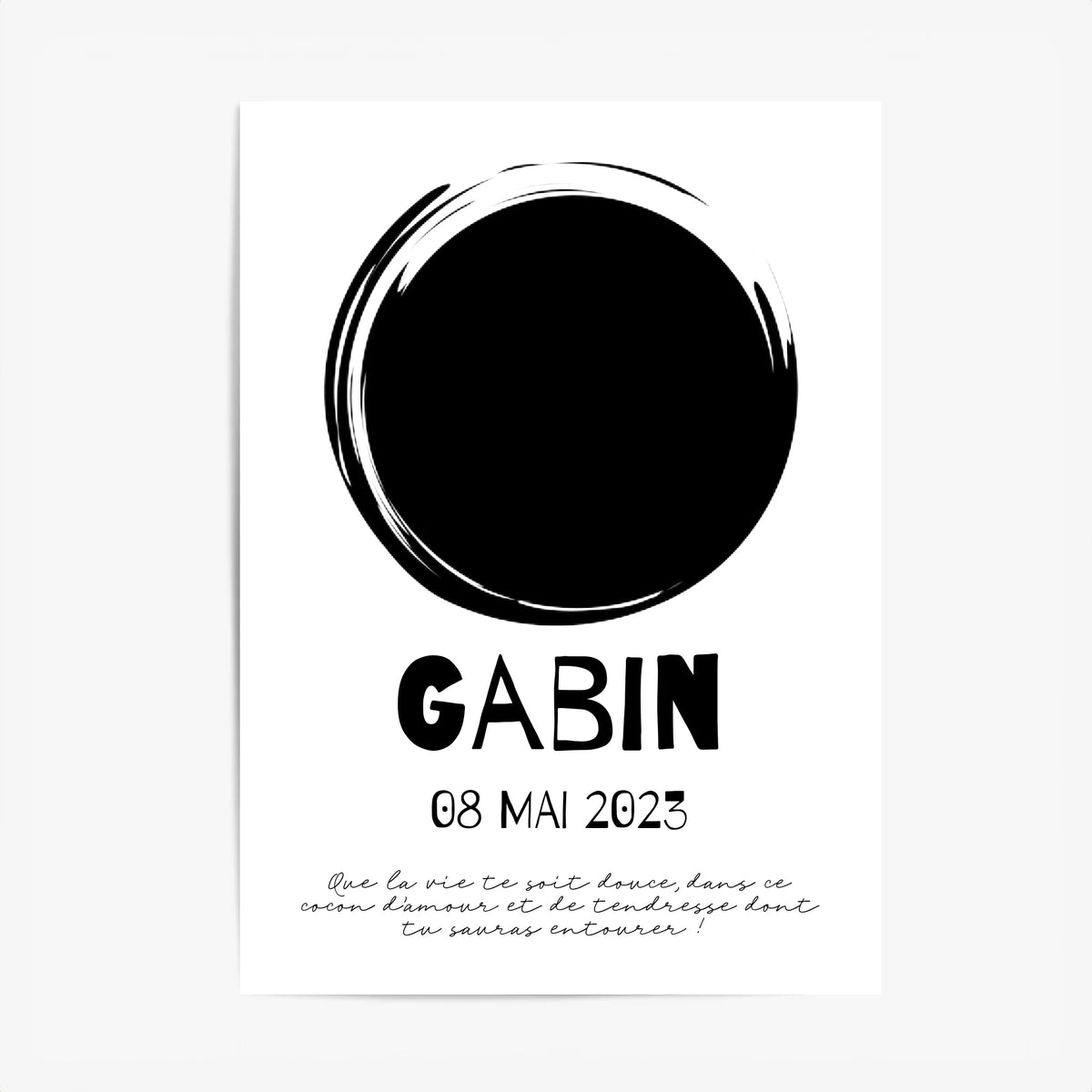 Affiche Naissance Personnalisé Photo Bébé Brush