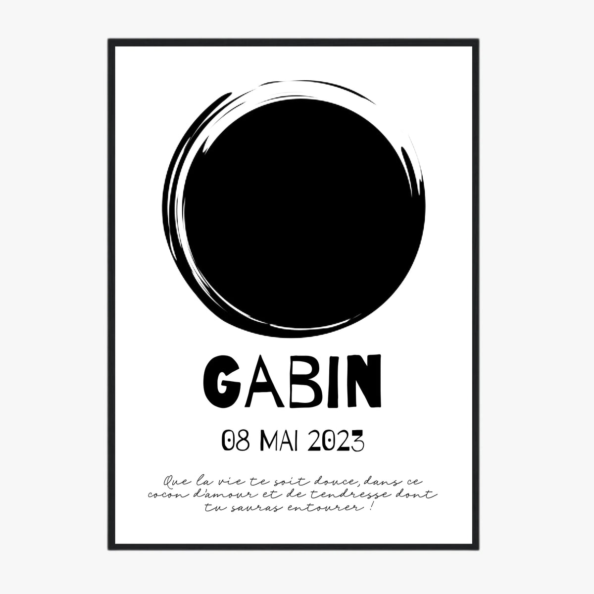 Affiche Naissance Personnalisé Photo Bébé Brush