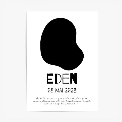 Affiche Naissance Personnalisé Photo Bébé Déco Scandinave