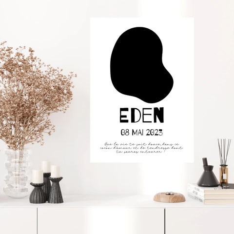 Affiche Naissance Personnalisé Photo Bébé Déco Scandinave