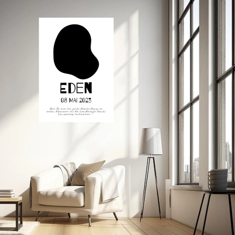 Affiche Naissance Personnalisé Photo Bébé Déco Scandinave