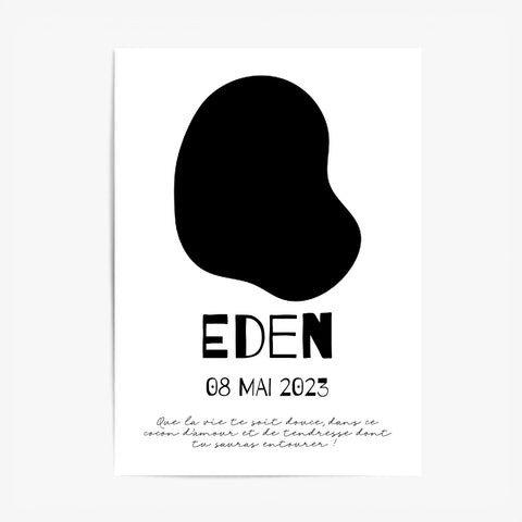 Affiche Naissance Personnalisé Photo Bébé Déco Scandinave