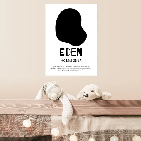 Affiche Naissance Personnalisé Photo Bébé Déco Scandinave
