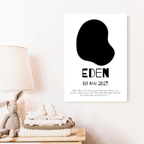 Affiche Naissance Personnalisé Photo Bébé Déco Scandinave