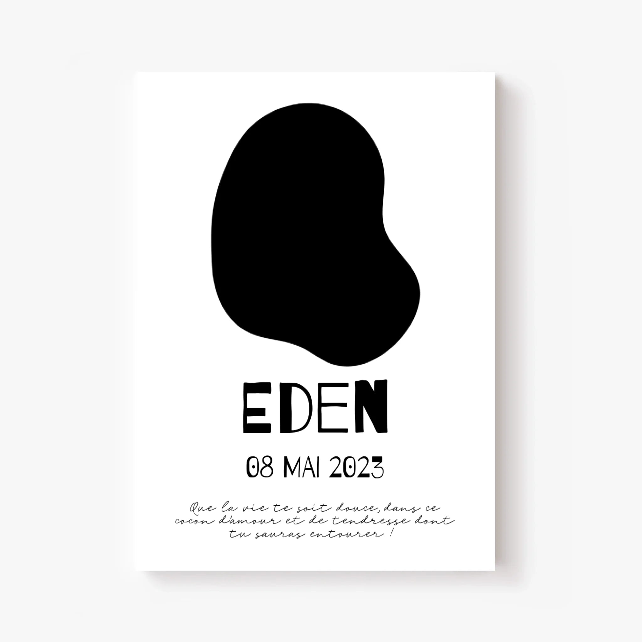 Affiche Naissance Personnalisé Photo Bébé Déco Scandinave
