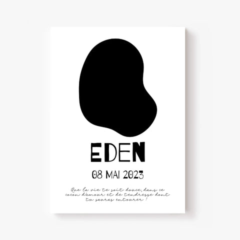 Affiche Naissance Personnalisé Photo Bébé Déco Scandinave