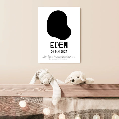 Affiche Naissance Personnalisé Photo Bébé Déco Scandinave