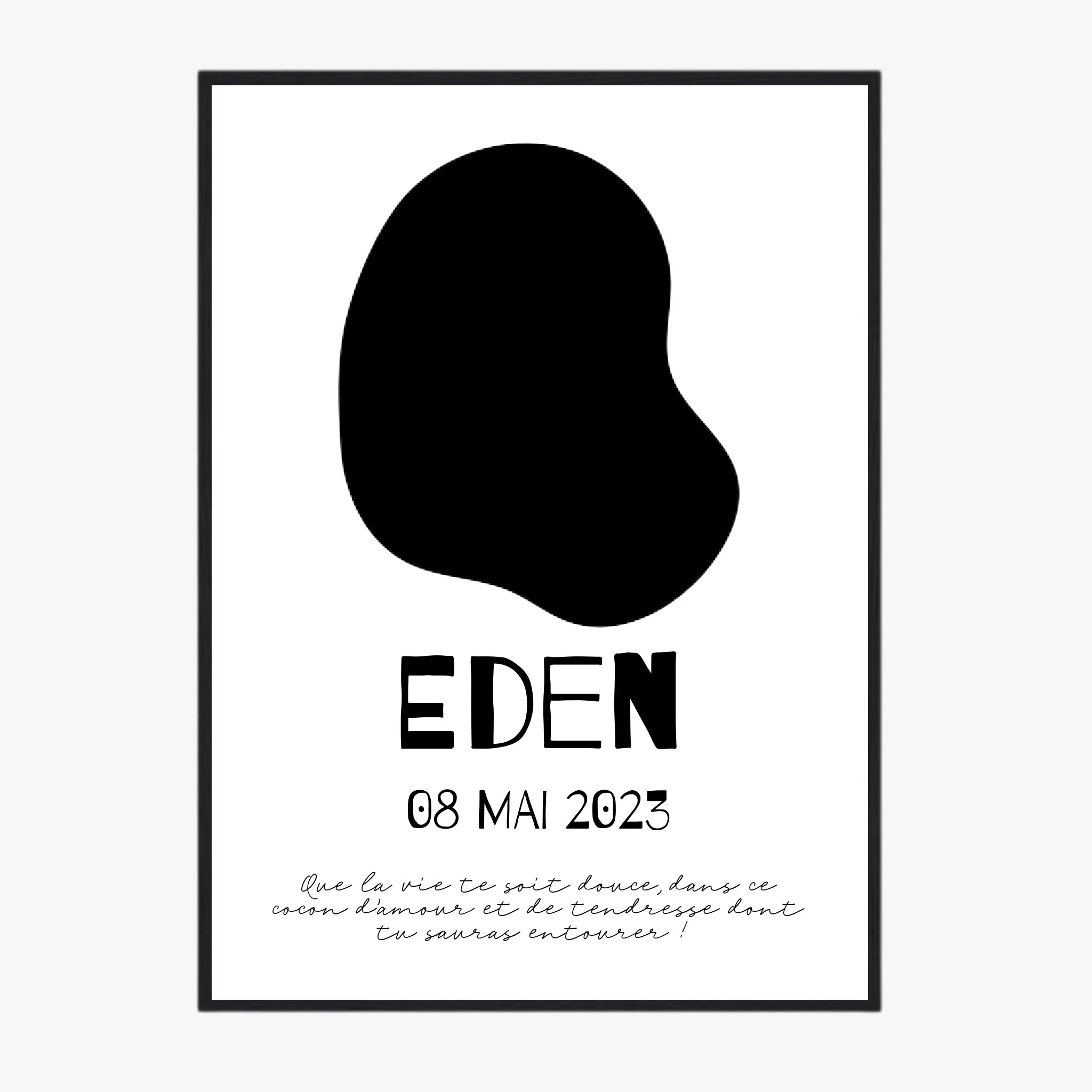 Affiche Naissance Personnalisé Photo Bébé Déco Scandinave