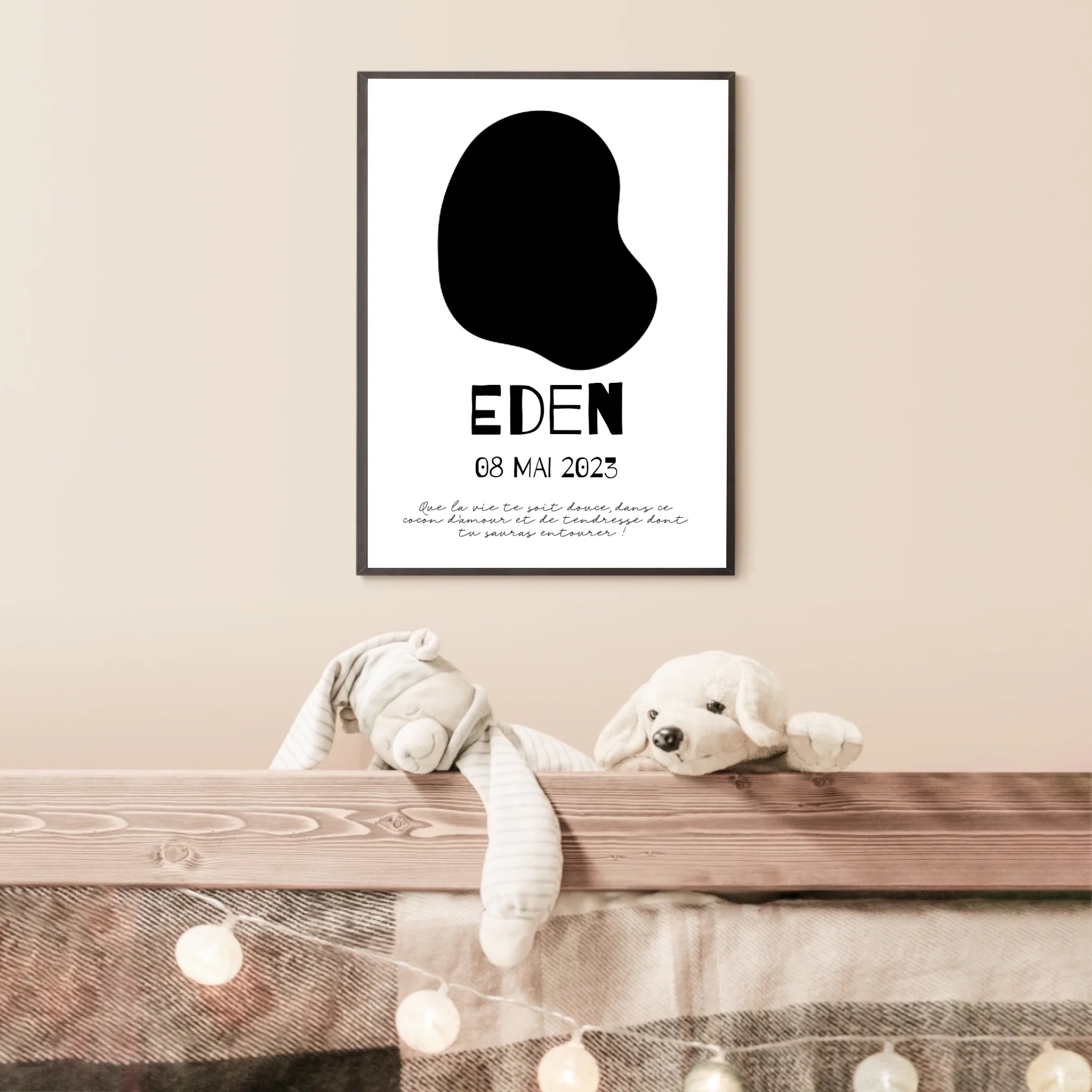 Affiche Naissance Personnalisé Photo Bébé Déco Scandinave