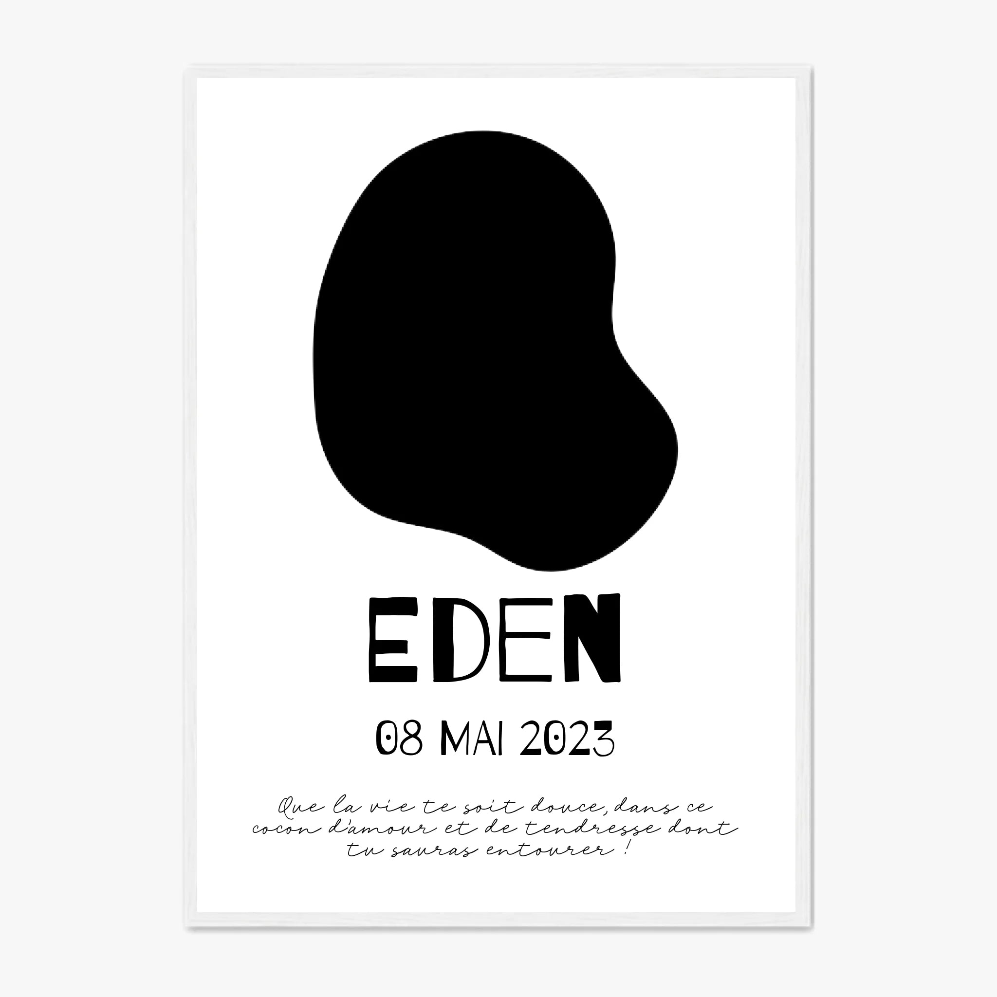 Affiche Naissance Personnalisé Photo Bébé Déco Scandinave