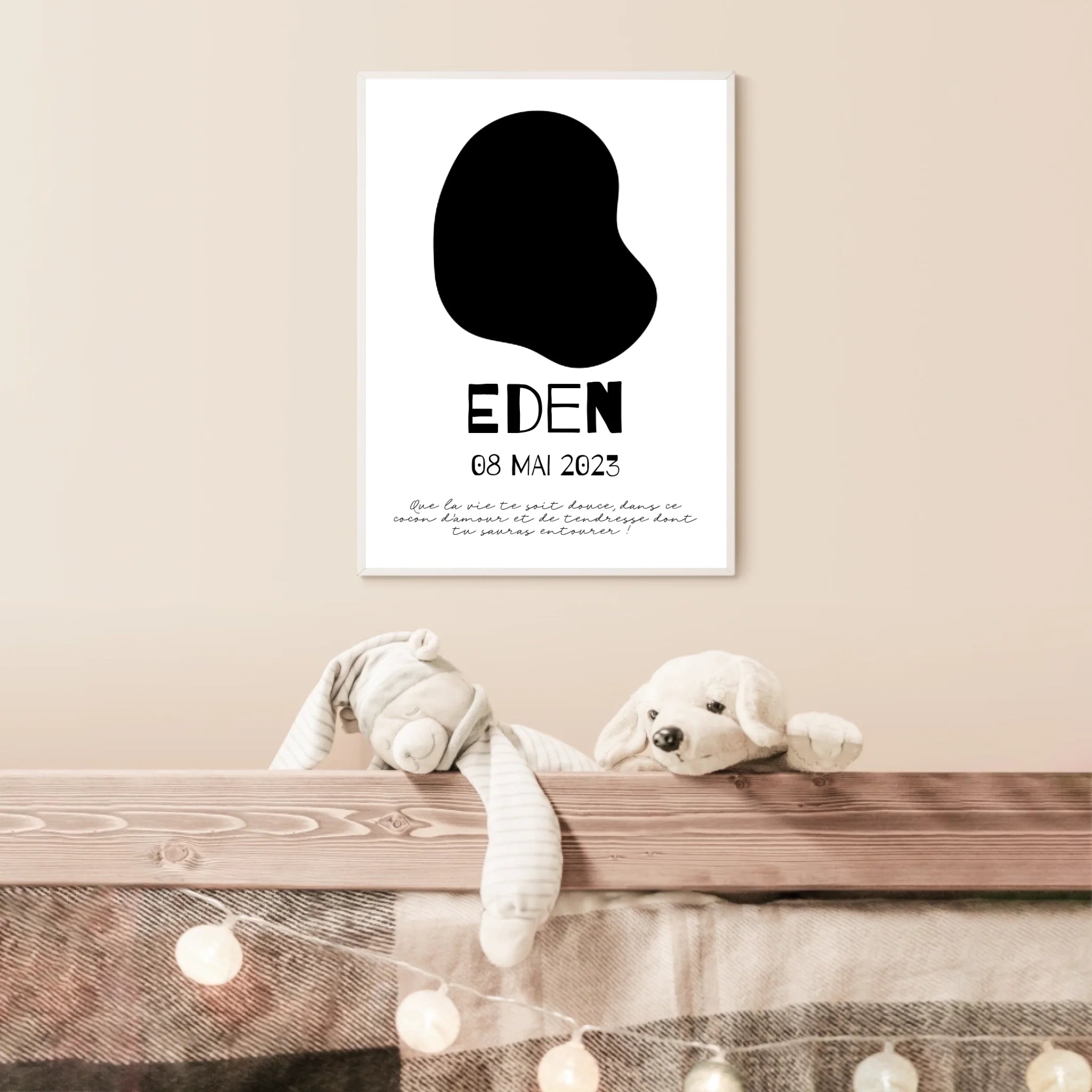 Affiche Naissance Personnalisé Photo Bébé Déco Scandinave