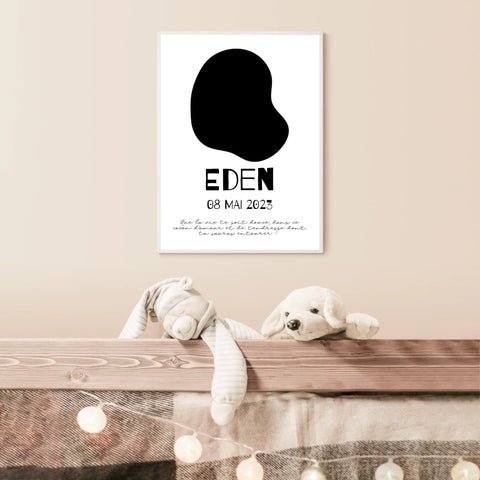 Affiche Naissance Personnalisé Photo Bébé Déco Scandinave