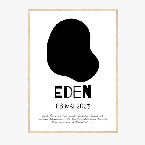 Affiche Naissance Personnalisé Photo Bébé Déco Scandinave