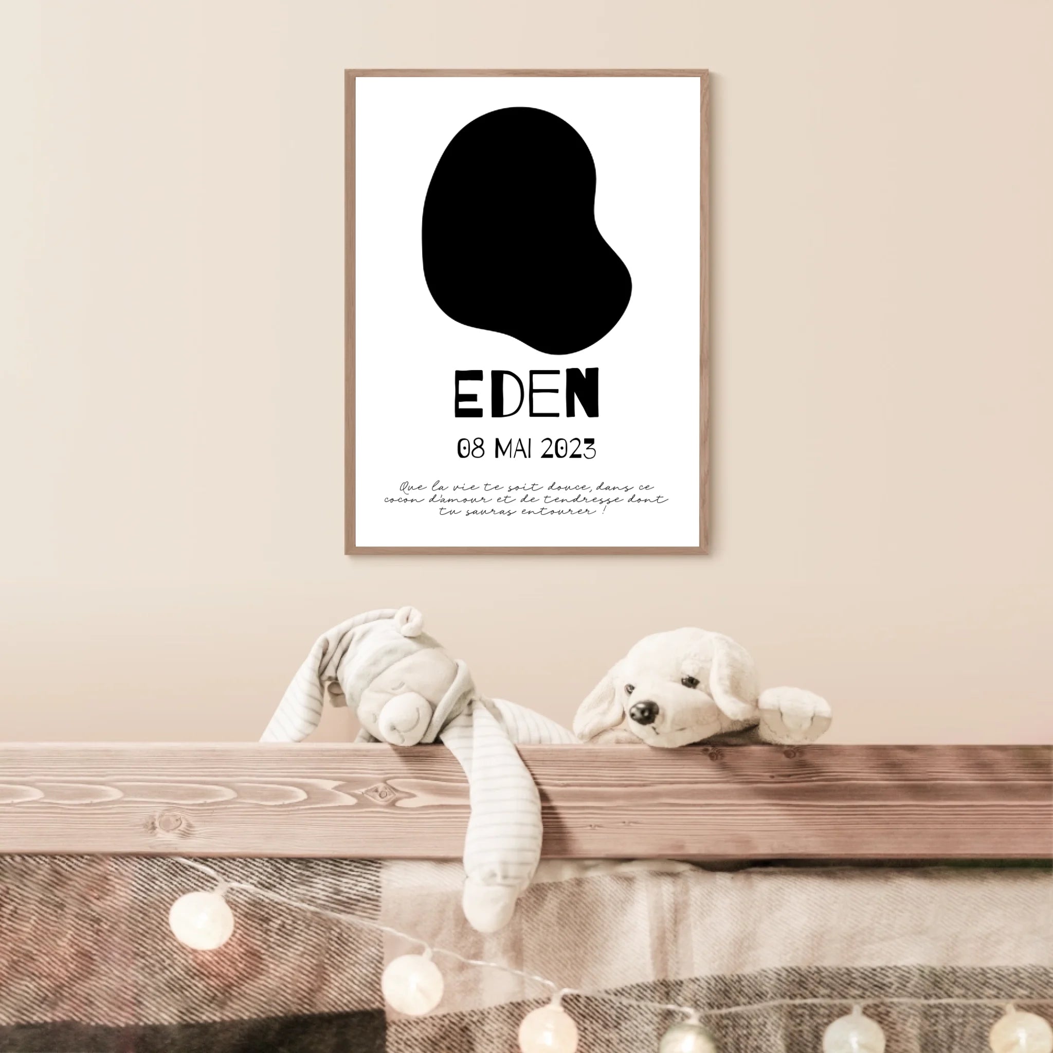 Affiche Naissance Personnalisé Photo Bébé Déco Scandinave
