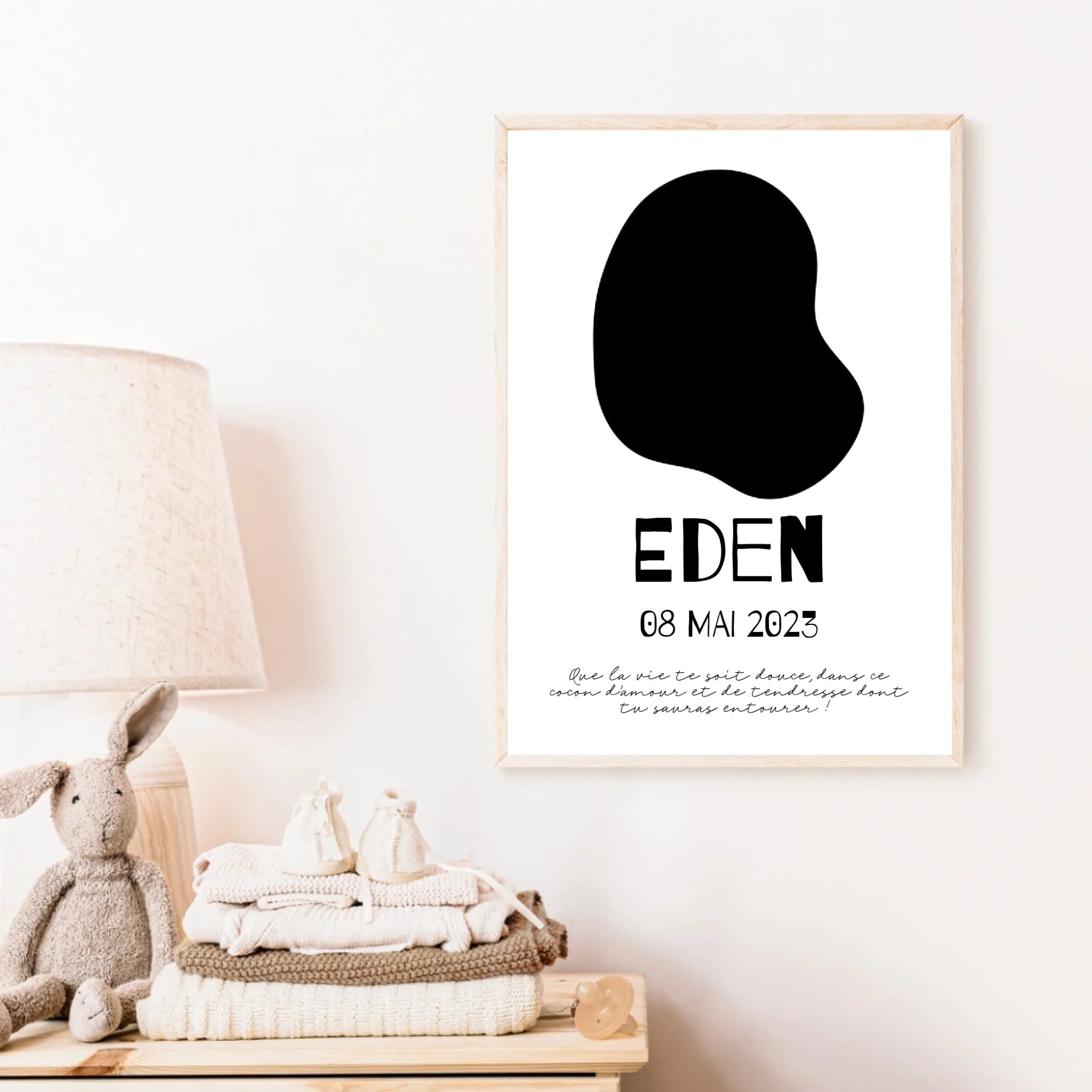 Affiche Naissance Personnalisé Photo Bébé Déco Scandinave