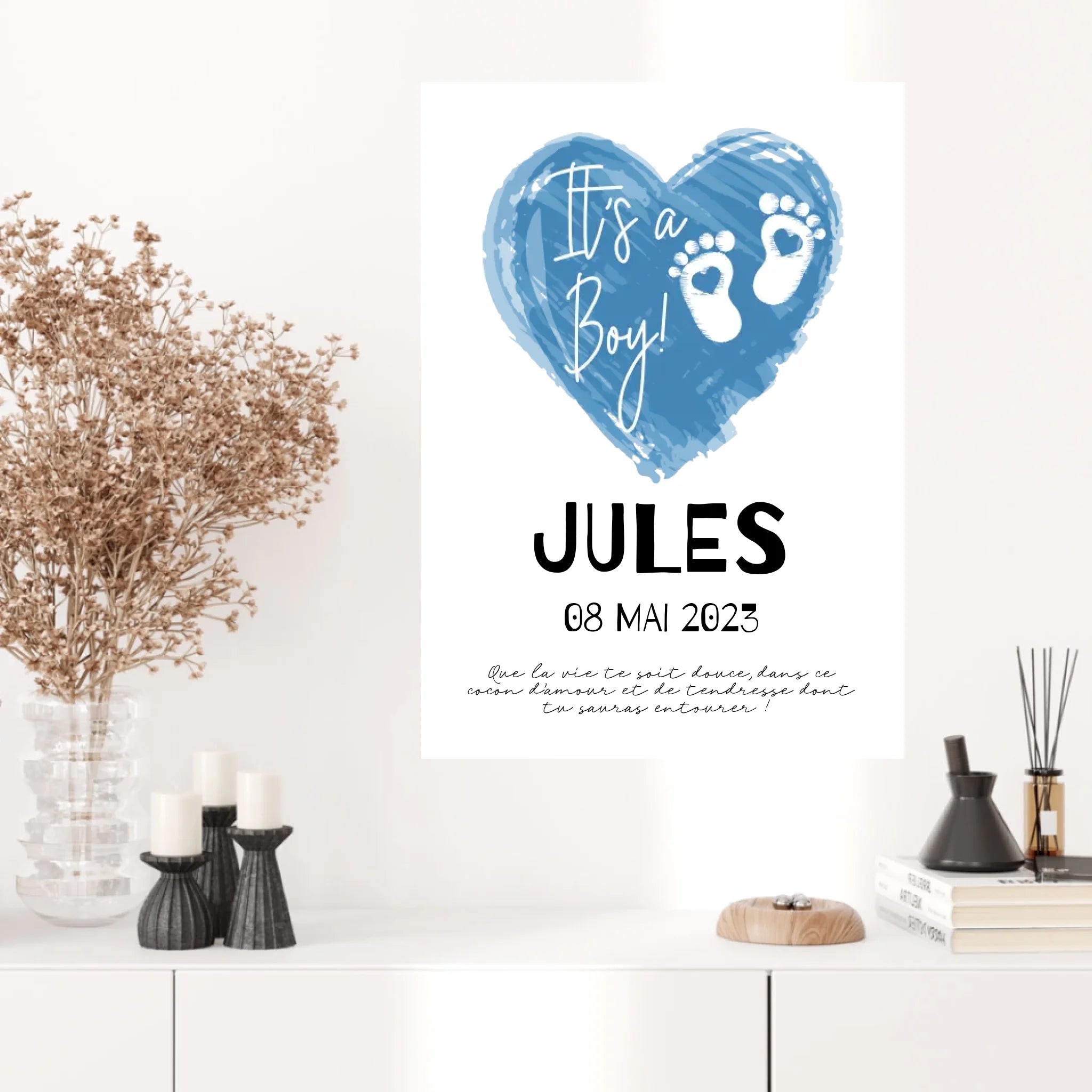 Affiche Naissance Personnalisé Garçon