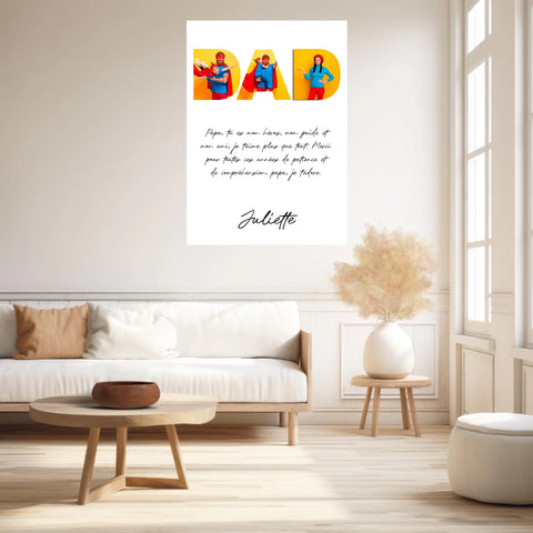 Tableau Famille Personnalisable Photo Dad