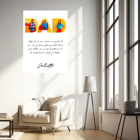 Tableau Famille Personnalisable Photo Dad