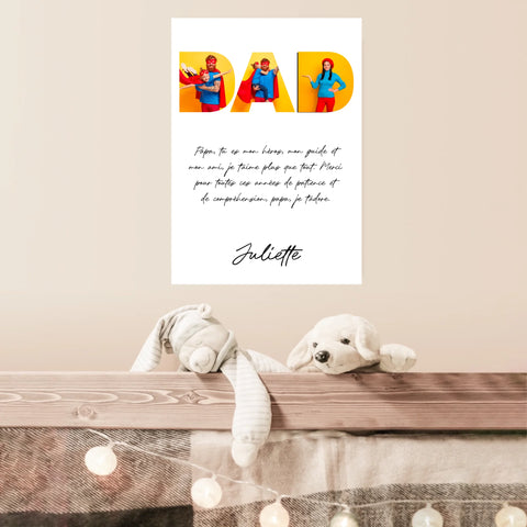 Tableau Famille Personnalisable Photo Dad