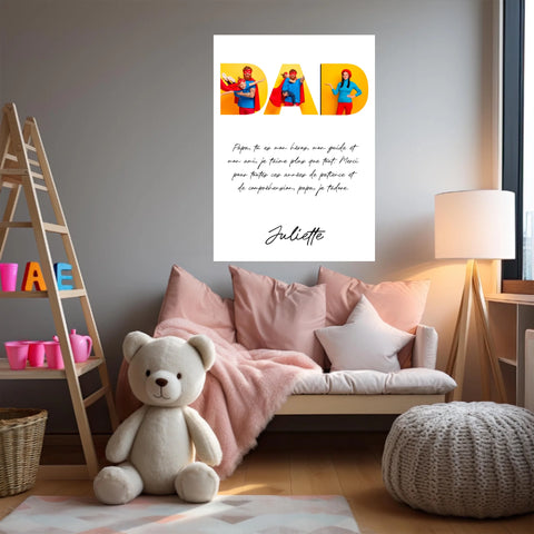 Tableau Famille Personnalisable Photo Dad