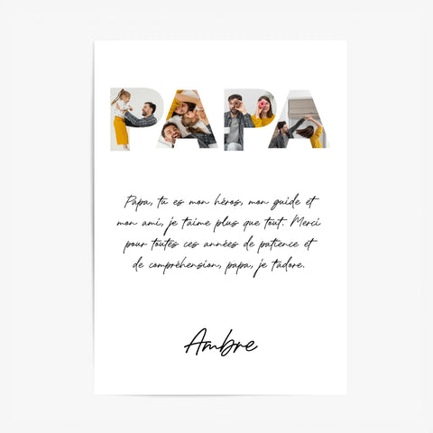 Tableau Famille Personnalisable photo Papa