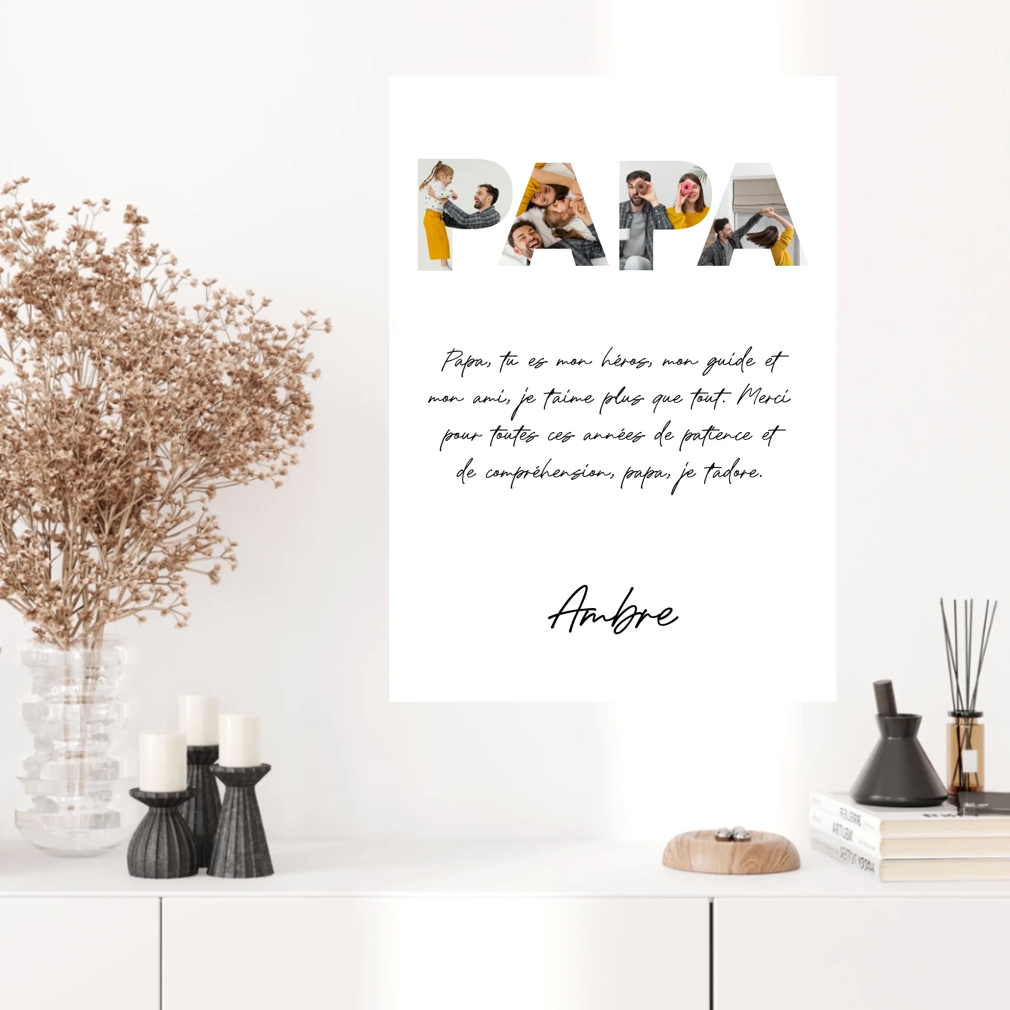 Tableau Famille Personnalisable photo Papa