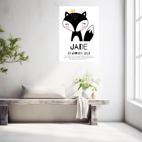Tableau Naissance Personnalisé Renard