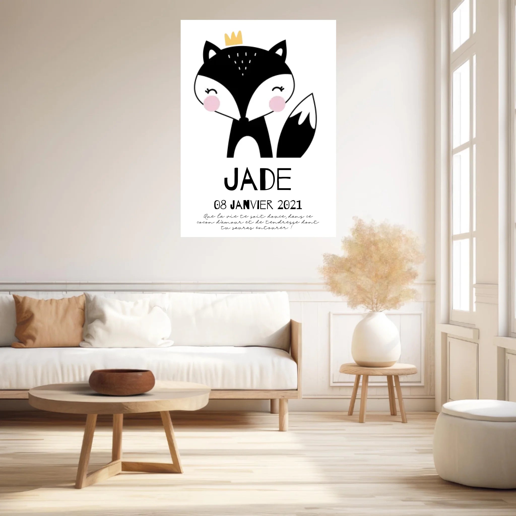 Tableau Naissance Personnalisé Renard