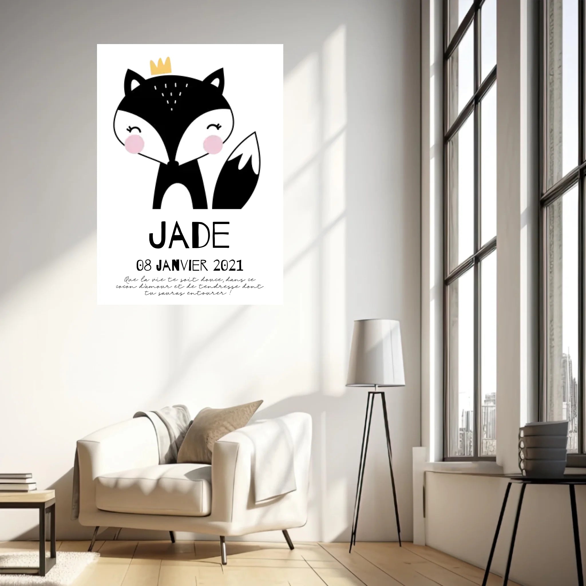 Tableau Naissance Personnalisé Renard