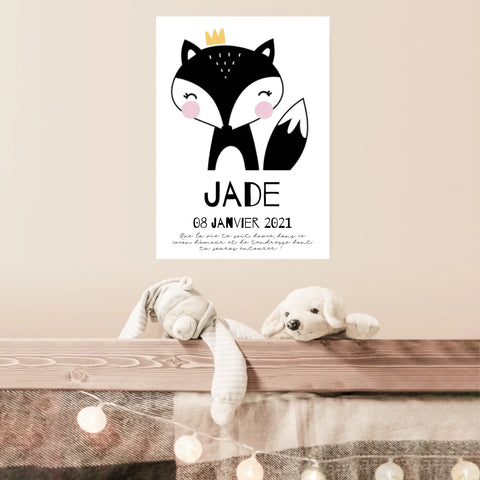 Tableau Naissance Personnalisé Renard