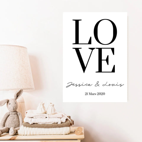 Tableau Couple Personnalisé Love