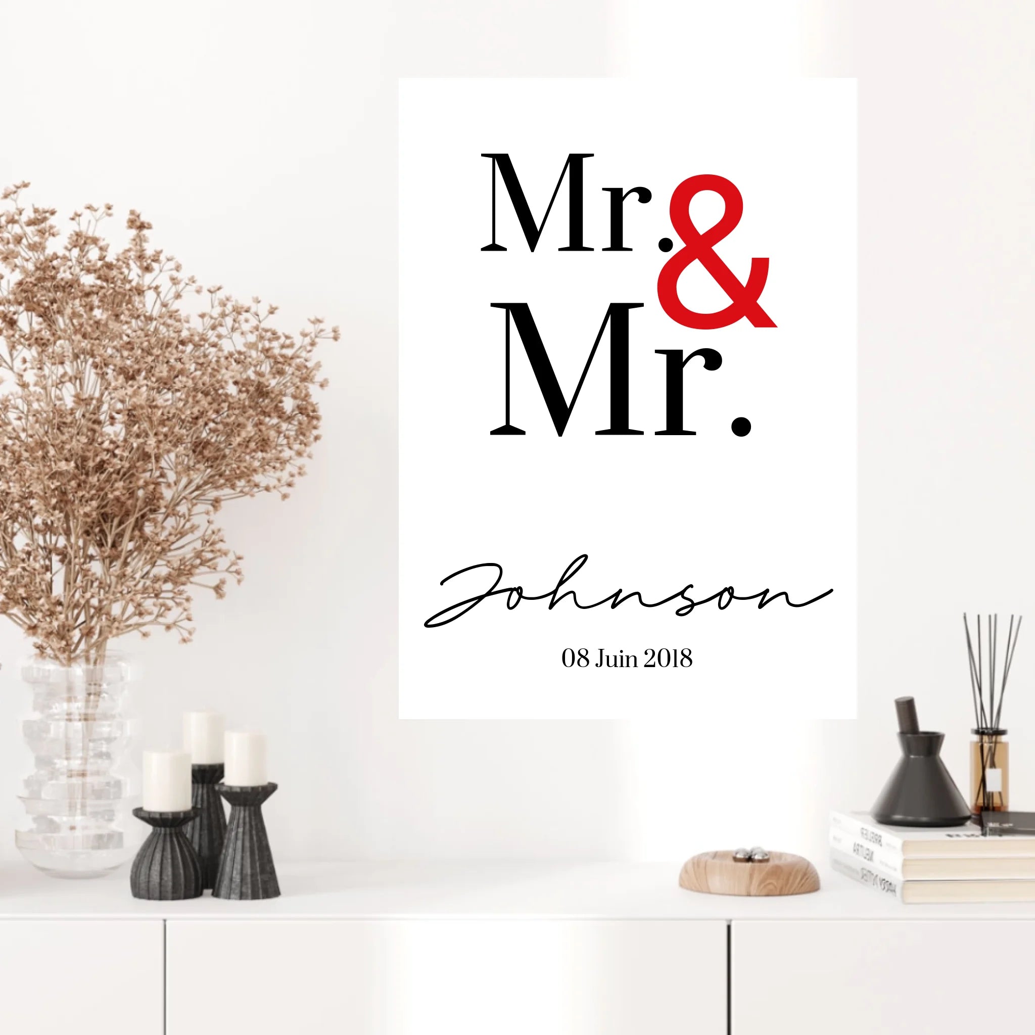 Tableau Couple Personnalisé Mr and Mr
