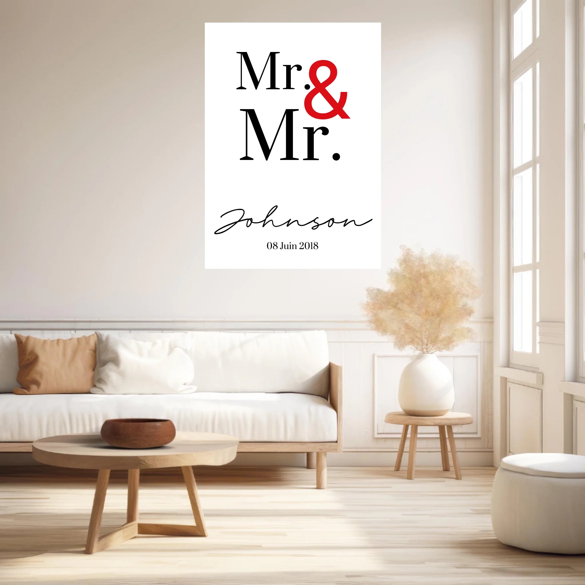 Tableau Couple Personnalisé Mr and Mr