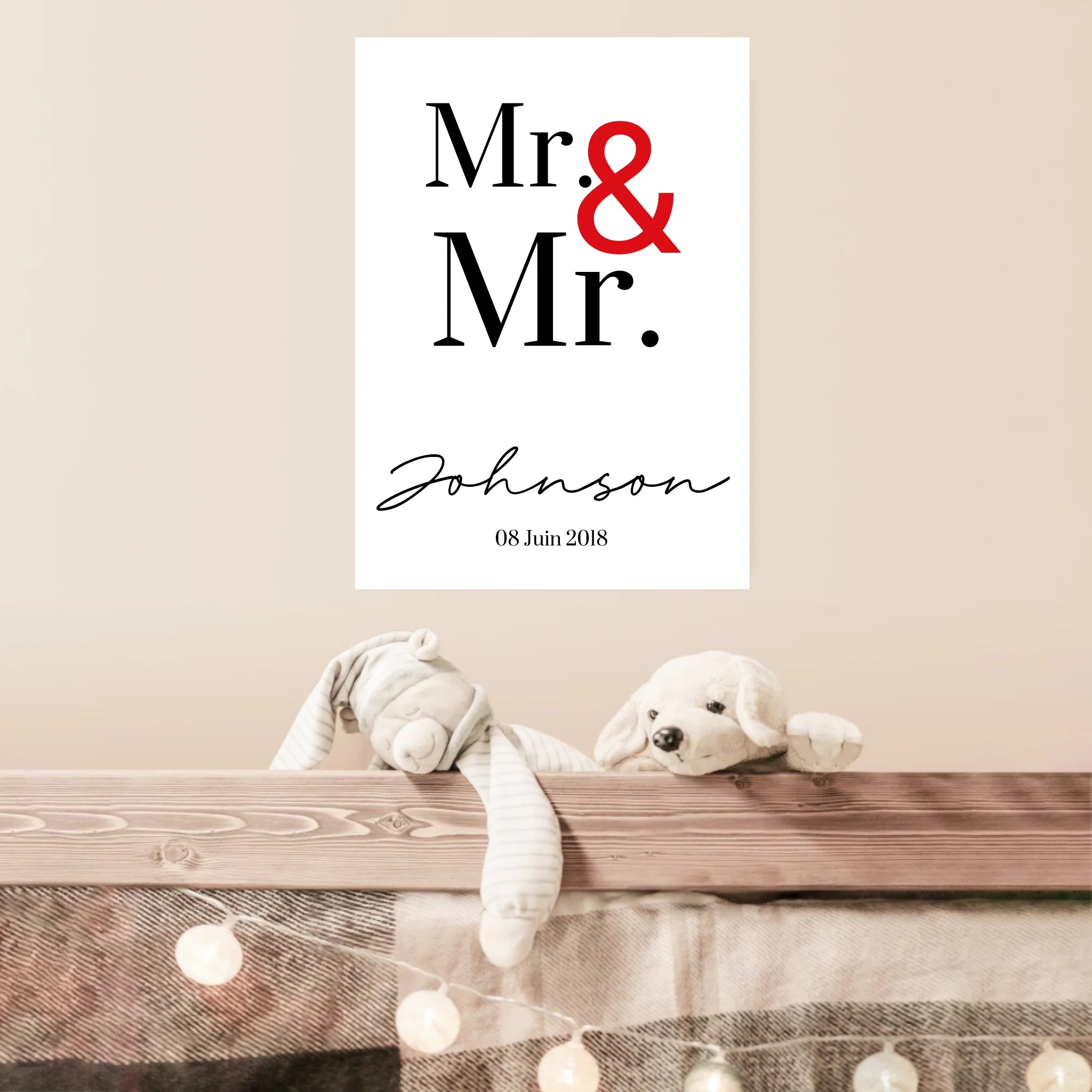 Tableau Couple Personnalisé Mr and Mr