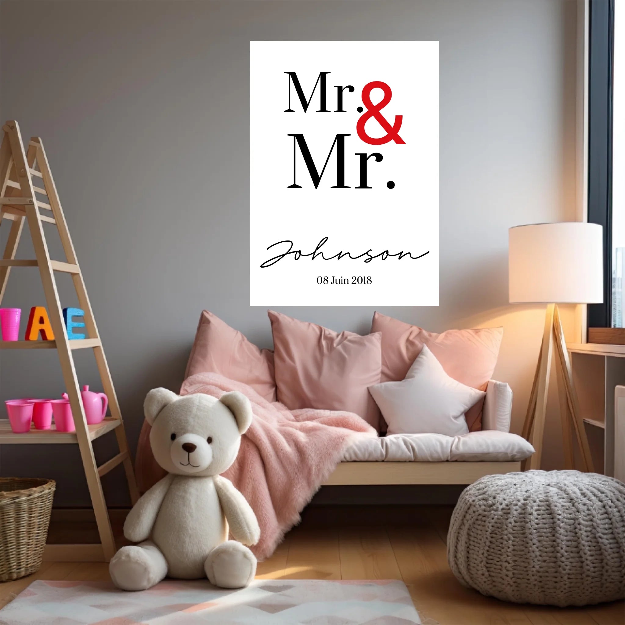 Tableau Couple Personnalisé Mr and Mr