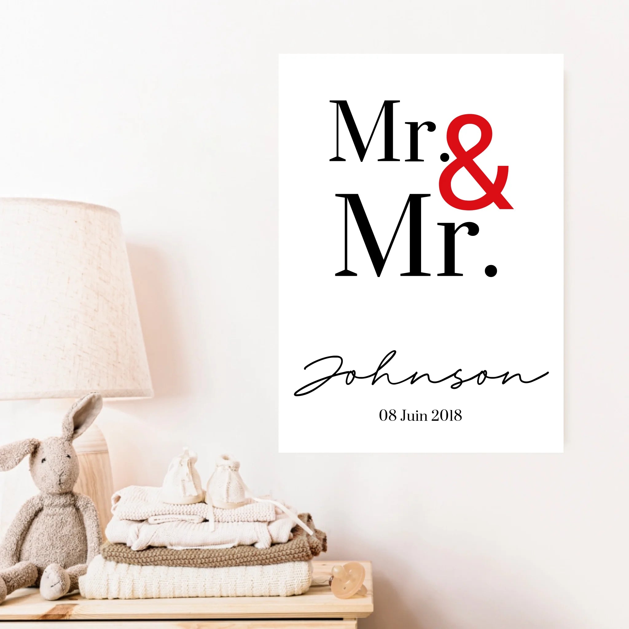 Tableau Couple Personnalisé Mr and Mr