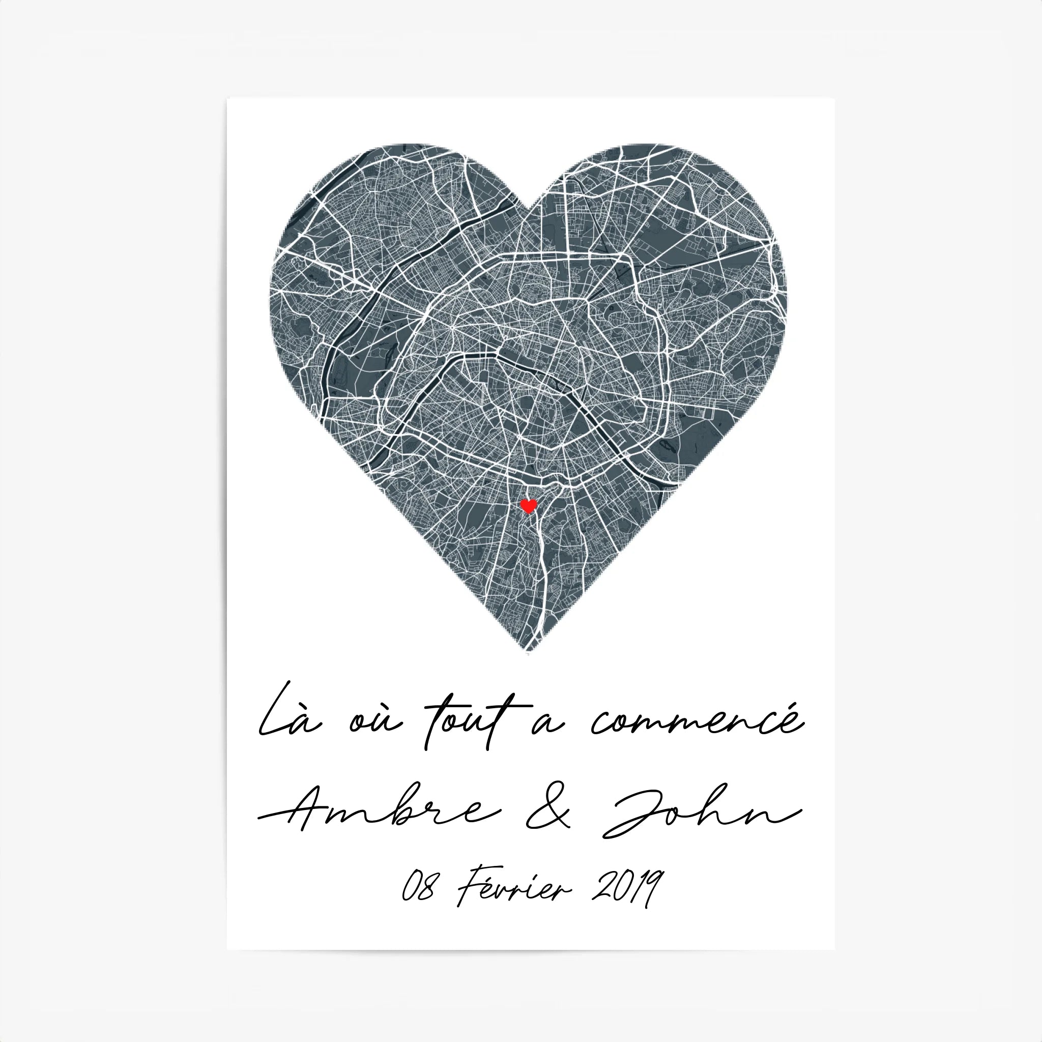 Tableau Couple Map Personnalisé