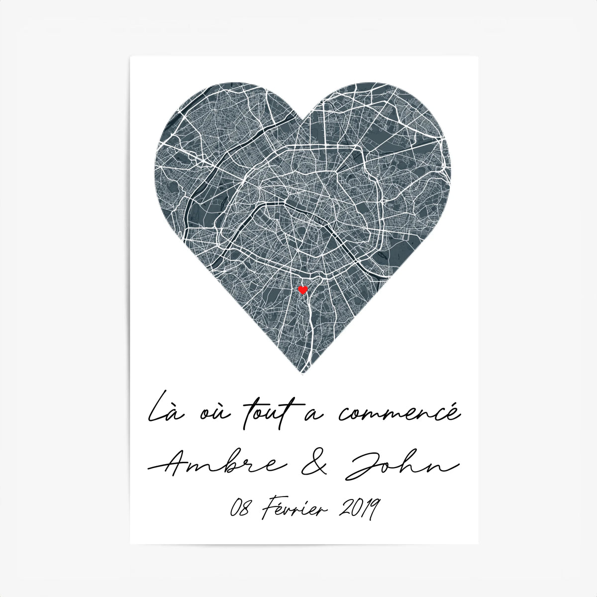 Tableau Couple Map Personnalisé