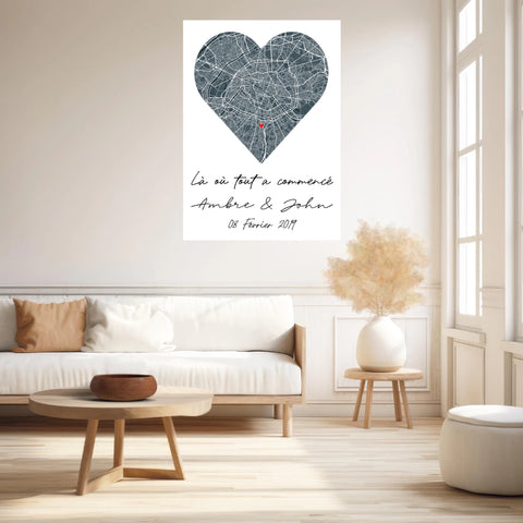 Tableau Couple Map Personnalisé