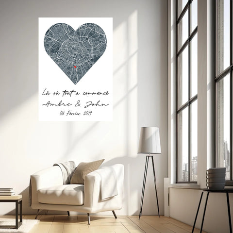 Tableau Couple Map Personnalisé