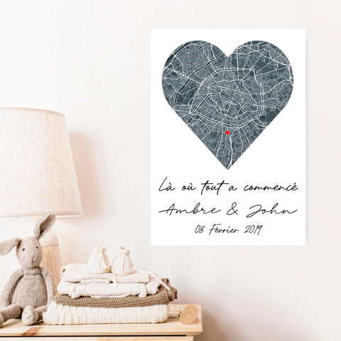 Tableau Couple Map Personnalisé