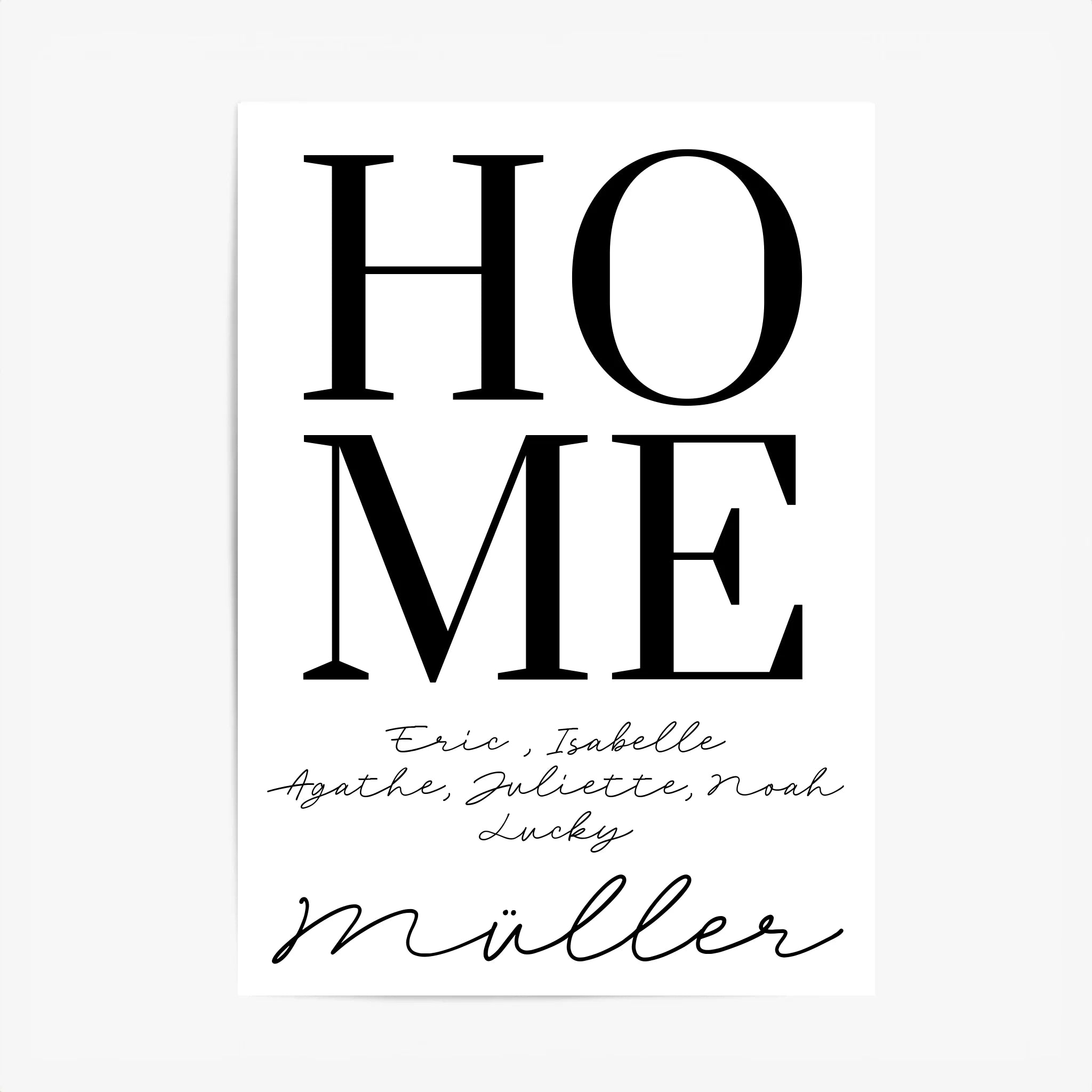 Tableau Famille Personnalisé Home