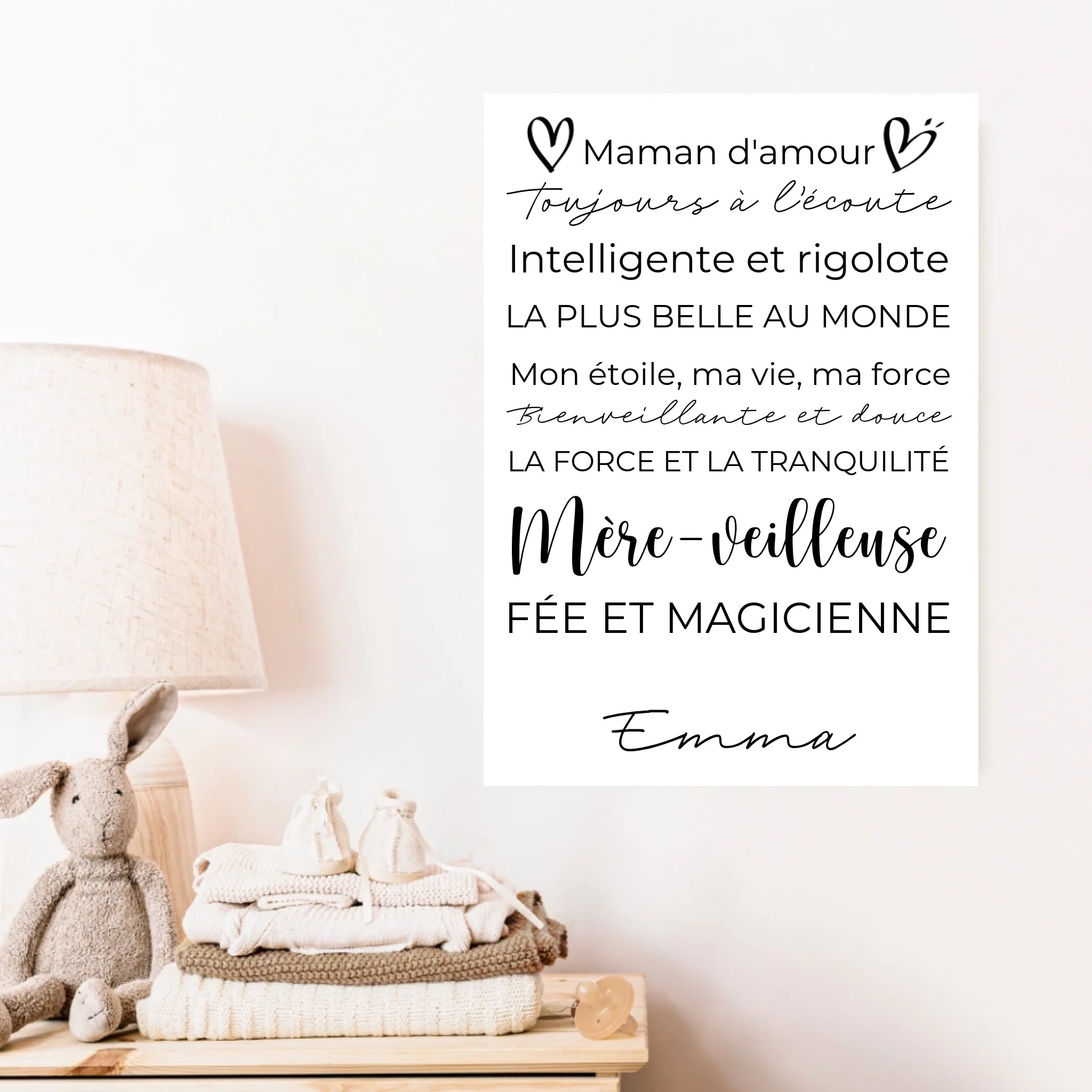 Tableau Famille Personnalisé Fête des Mères