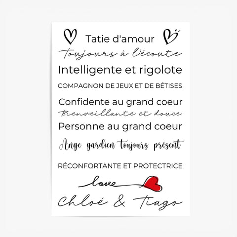 Tableau Famille Personnalisé Fête des Taties