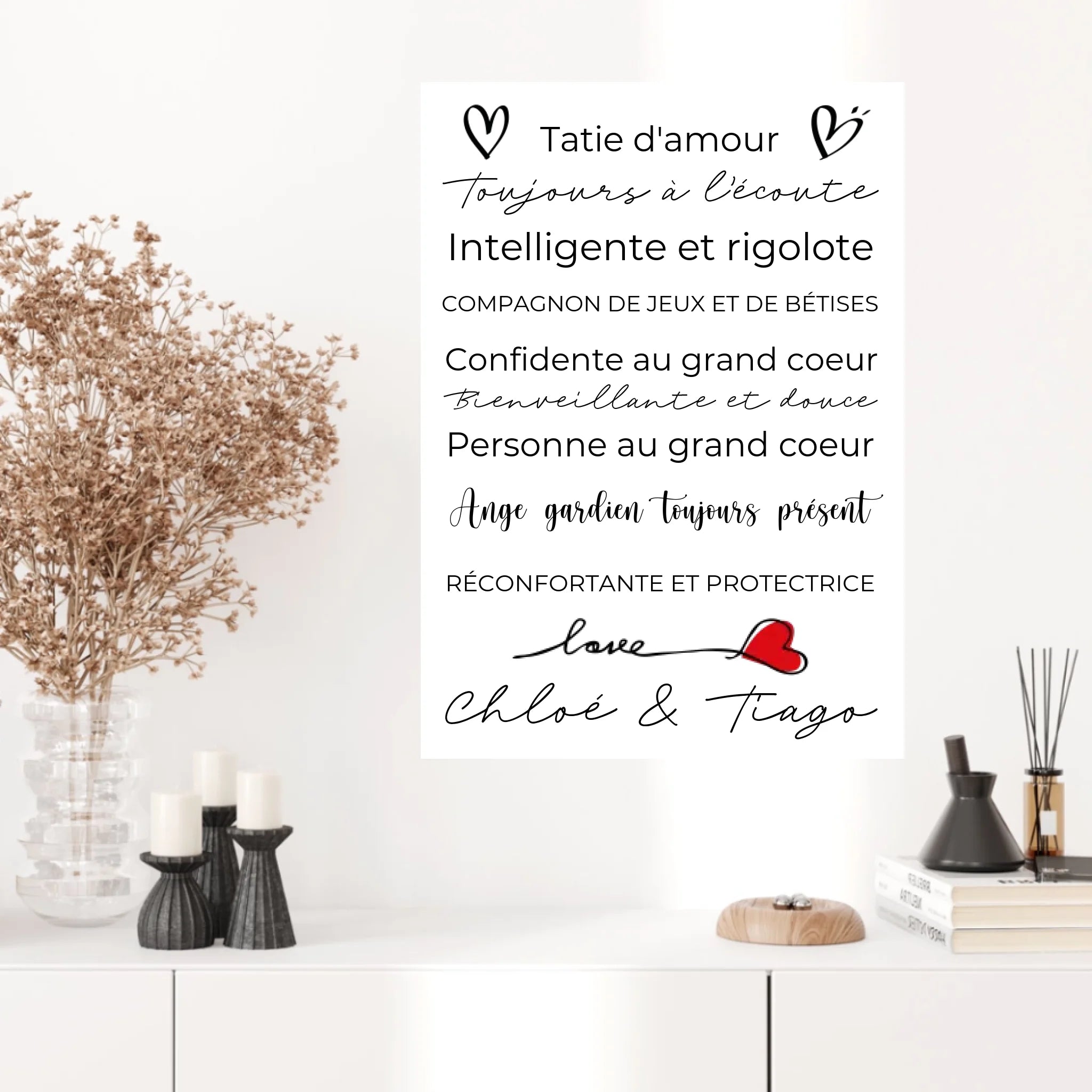 Tableau Famille Personnalisé Fête des Taties