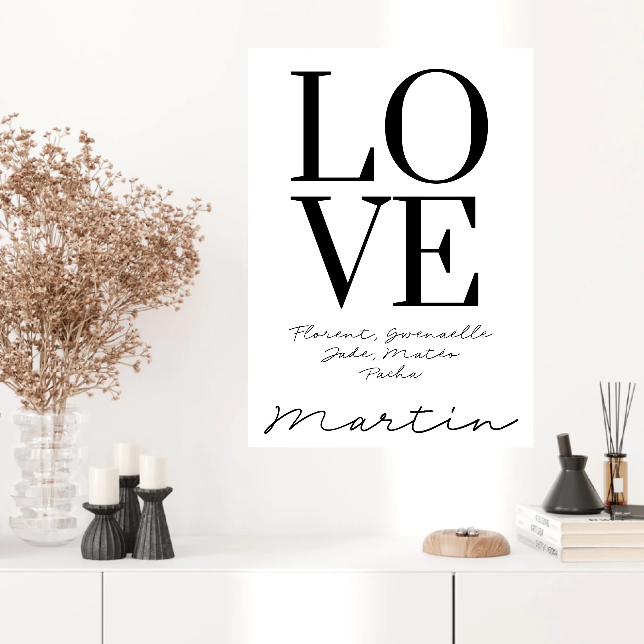 Tableau Famille Personnalisé Love