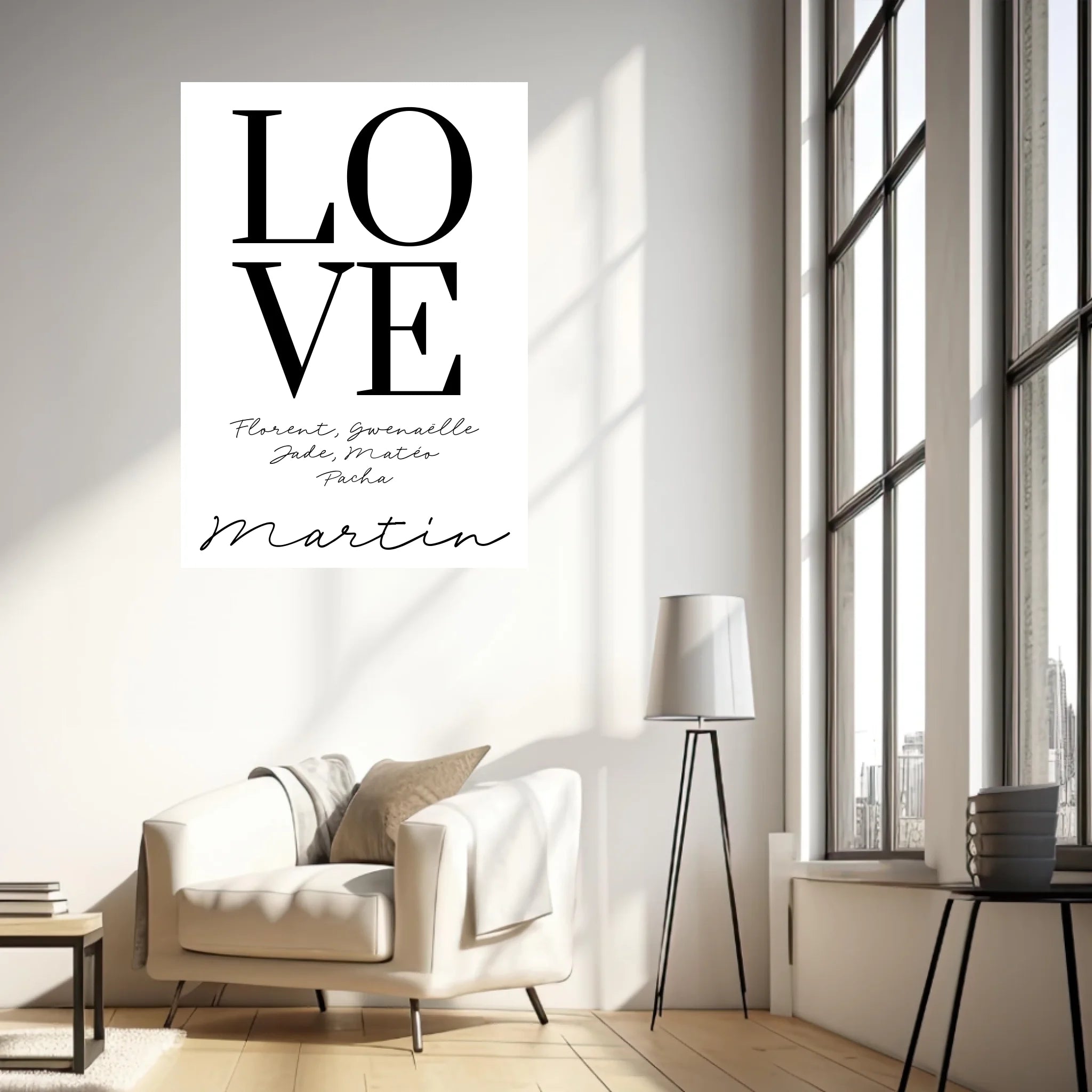 Tableau Famille Personnalisé Love