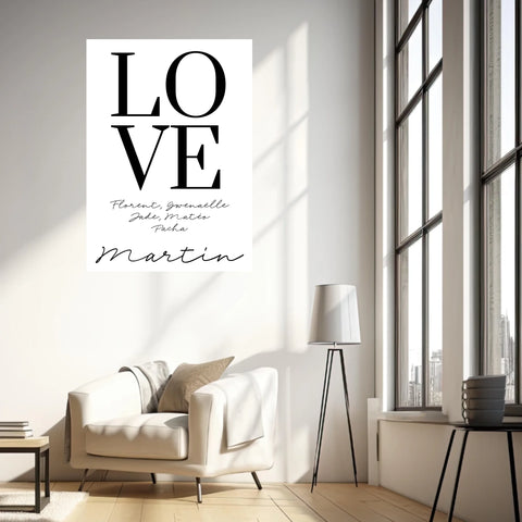 Tableau Famille Personnalisé Love